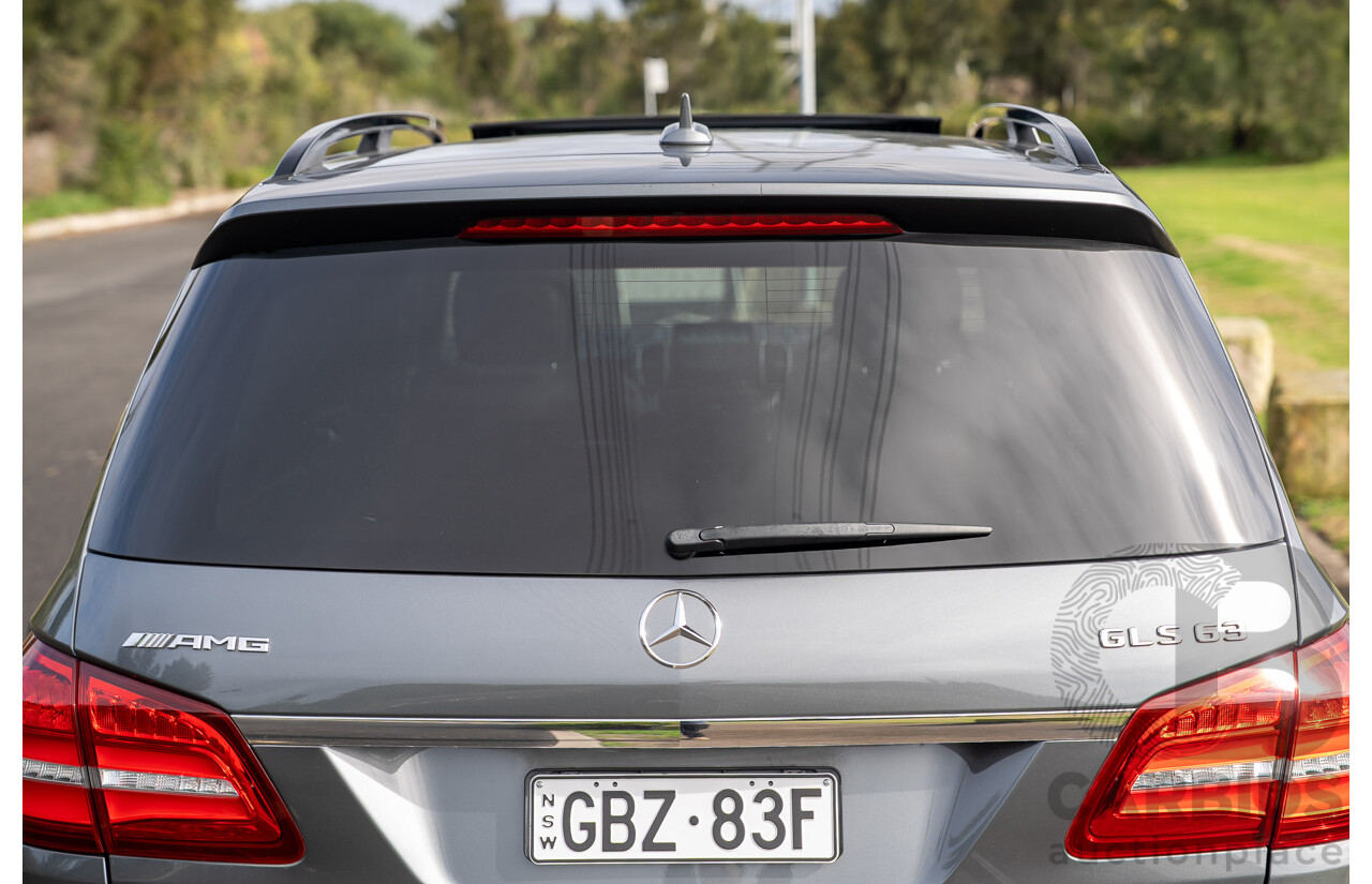 6/2018 Mercedes-Benz GLS 63 AMG 4Matic (AWD) X166 MY17 4d Wagon Selenite Grey Metallic Twin Turbo V8 5.5L - 7 Seater
