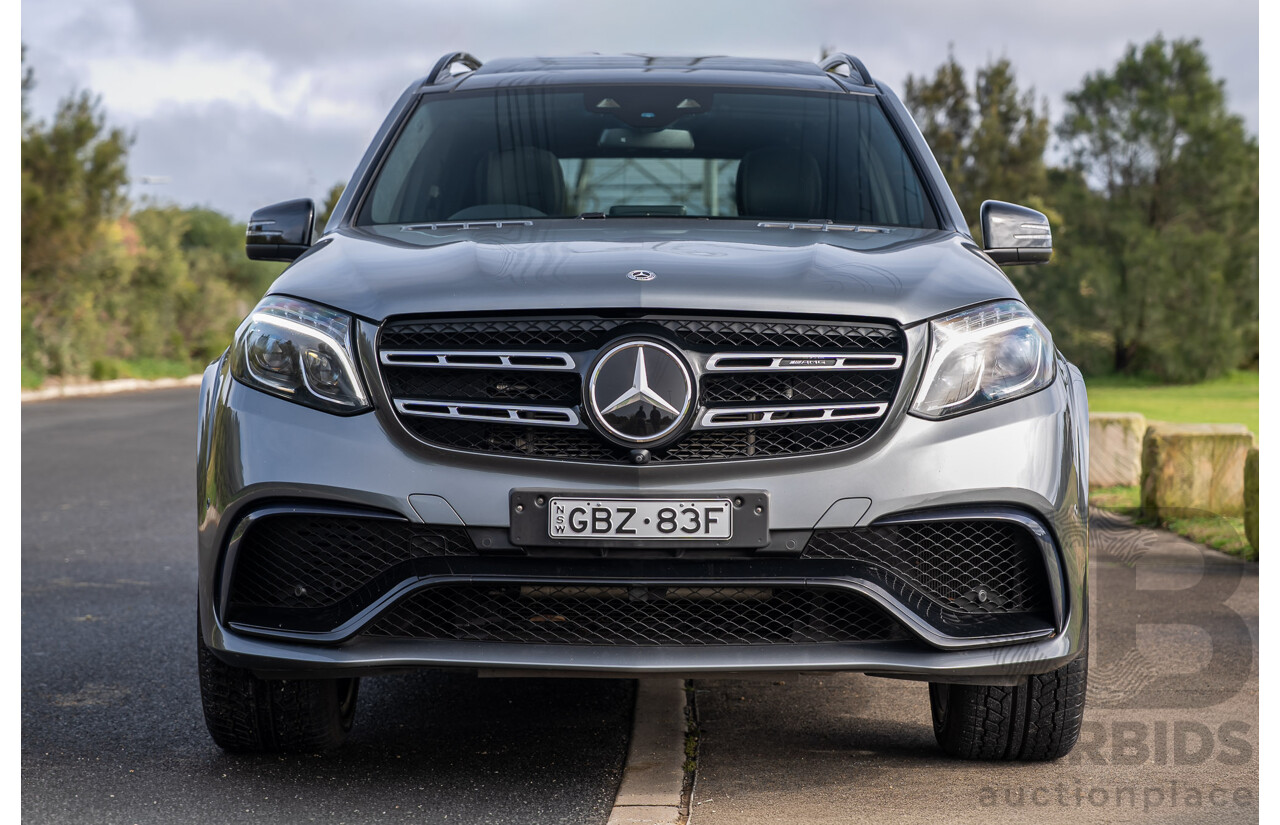 6/2018 Mercedes-Benz GLS 63 AMG 4Matic (AWD) X166 MY17 4d Wagon Selenite Grey Metallic Twin Turbo V8 5.5L - 7 Seater