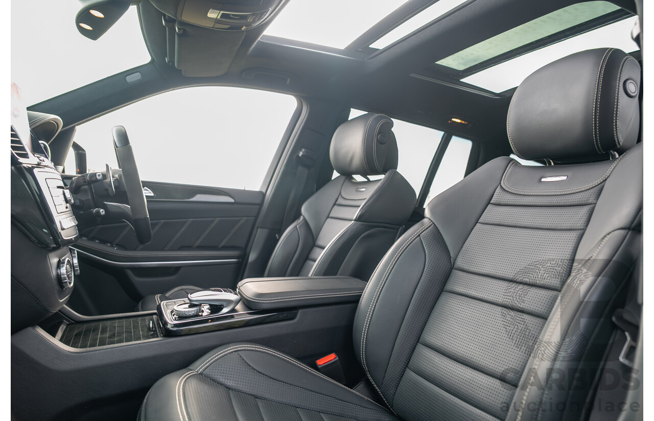 6/2018 Mercedes-Benz GLS 63 AMG 4Matic (AWD) X166 MY17 4d Wagon Selenite Grey Metallic Twin Turbo V8 5.5L - 7 Seater