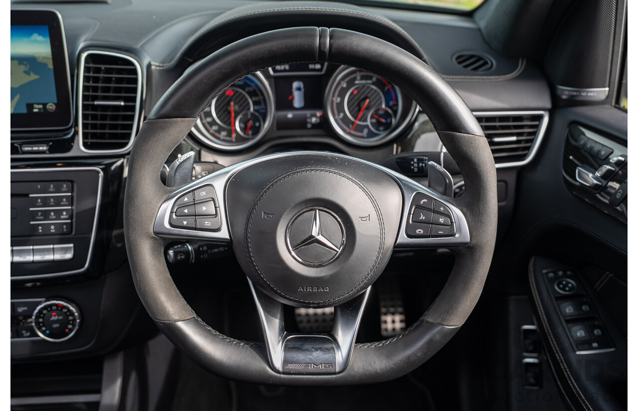 6/2018 Mercedes-Benz GLS 63 AMG 4Matic (AWD) X166 MY17 4d Wagon Selenite Grey Metallic Twin Turbo V8 5.5L - 7 Seater