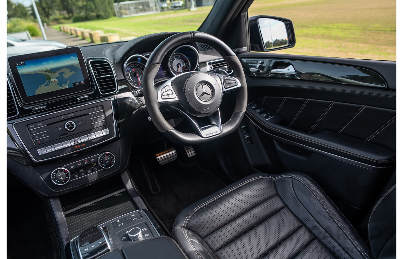 6/2018 Mercedes-Benz GLS 63 AMG 4Matic (AWD) X166 MY17 4d Wagon Selenite Grey Metallic Twin Turbo V8 5.5L - 7 Seater
