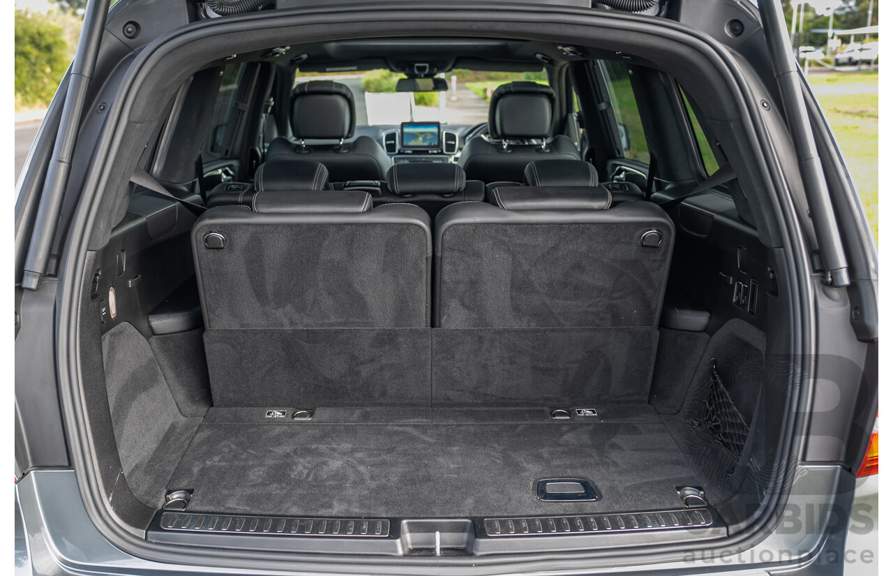 6/2018 Mercedes-Benz GLS 63 AMG 4Matic (AWD) X166 MY17 4d Wagon Selenite Grey Metallic Twin Turbo V8 5.5L - 7 Seater