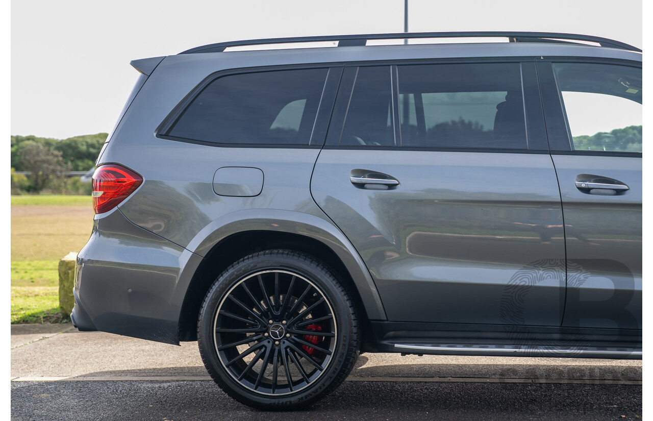 6/2018 Mercedes-Benz GLS 63 AMG 4Matic (AWD) X166 MY17 4d Wagon Selenite Grey Metallic Twin Turbo V8 5.5L - 7 Seater