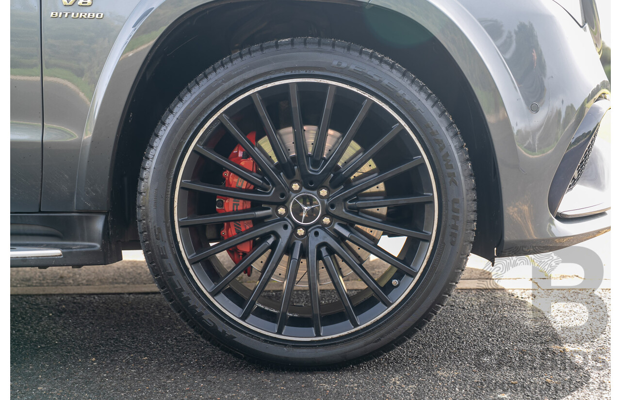 6/2018 Mercedes-Benz GLS 63 AMG 4Matic (AWD) X166 MY17 4d Wagon Selenite Grey Metallic Twin Turbo V8 5.5L - 7 Seater