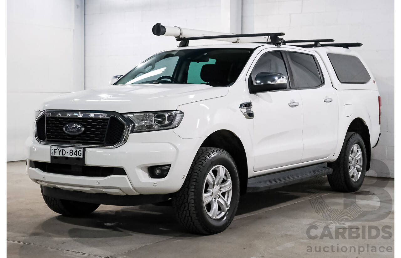 12/2021 Ford Ranger XLT 2.0 Hi-Rider PX MKIII MY21.75 Double Cab P/Up Arctic White Twin Turbo Diesel 2.0L