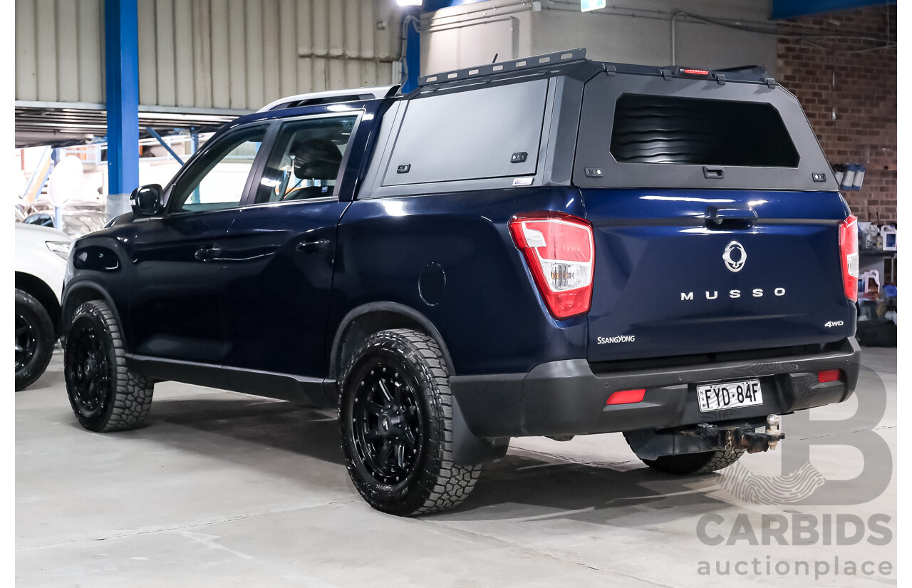 03/2019 Ssangyong Musso Ultimate 4x4 Q200 MY19 Dual Cab Utility Altantic Blue Metallic Turbo Diesel 2.2L