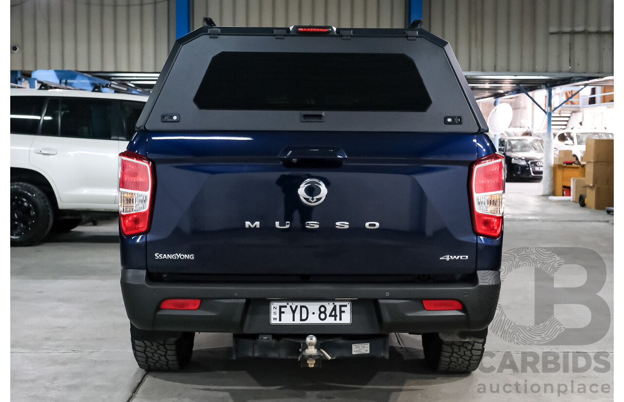 03/2019 Ssangyong Musso Ultimate 4x4 Q200 MY19 Dual Cab Utility Altantic Blue Metallic Turbo Diesel 2.2L