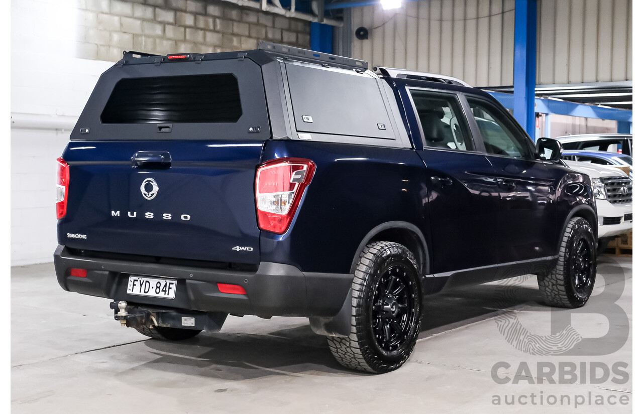 03/2019 Ssangyong Musso Ultimate 4x4 Q200 MY19 Dual Cab Utility Altantic Blue Metallic Turbo Diesel 2.2L
