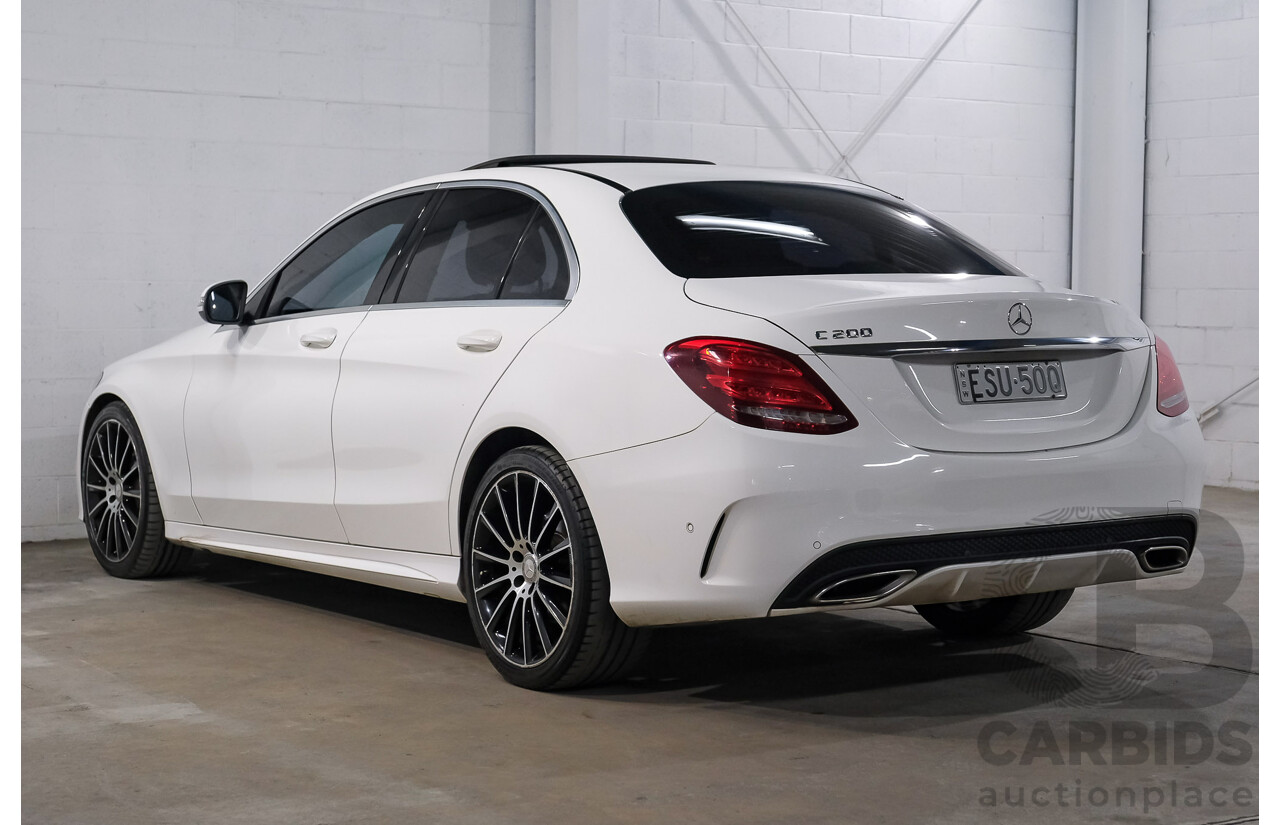 04/2015 Mercedes-Benz C200 (RWD) 205 4d Sedan White Turbo 2.0L