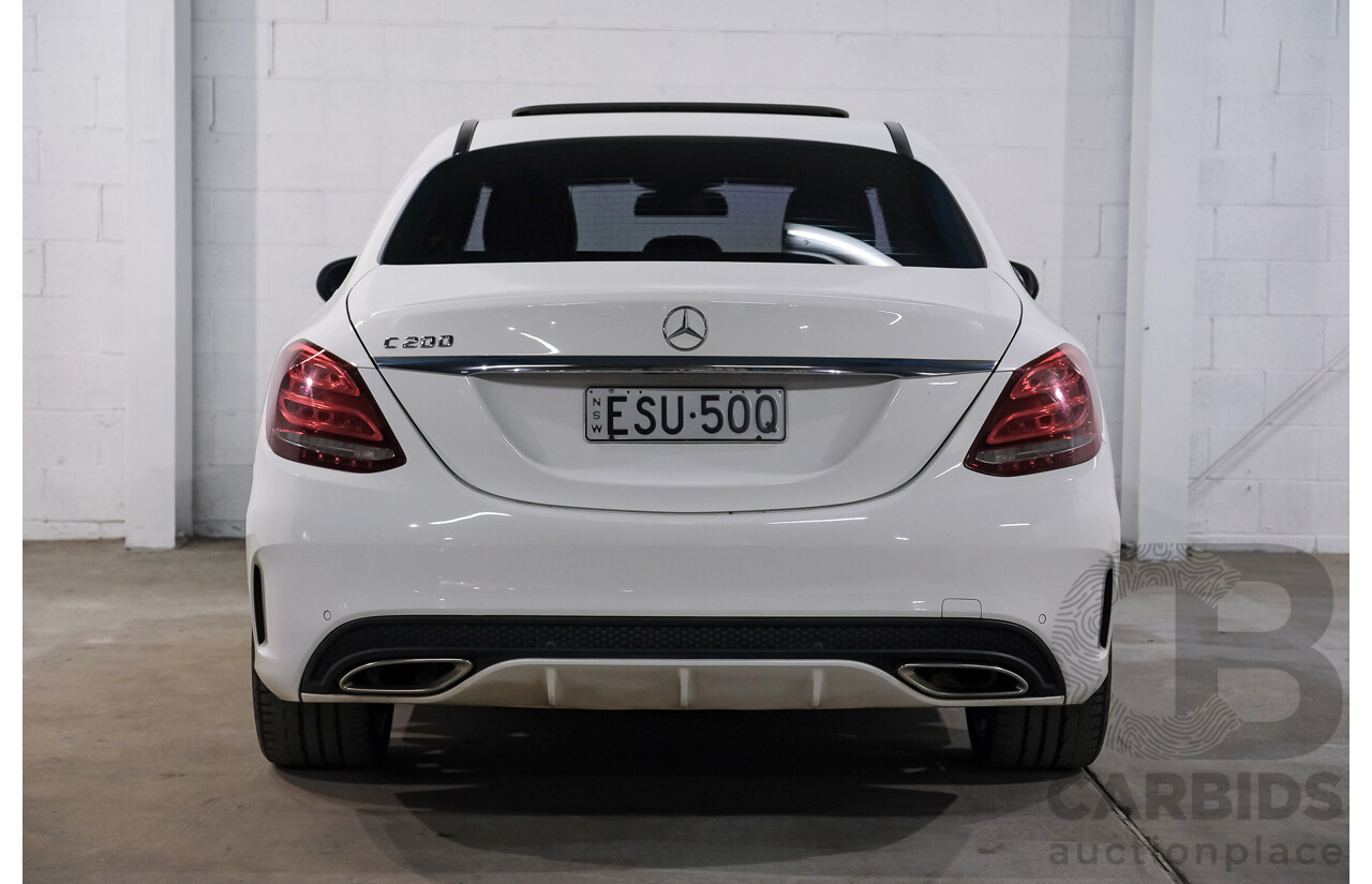 04/2015 Mercedes-Benz C200 (RWD) 205 4d Sedan White Turbo 2.0L