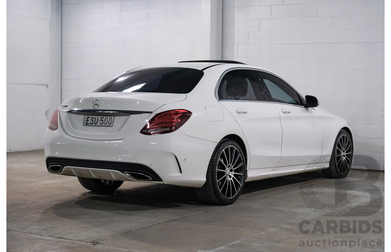 04/2015 Mercedes-Benz C200 (RWD) 205 4d Sedan White Turbo 2.0L