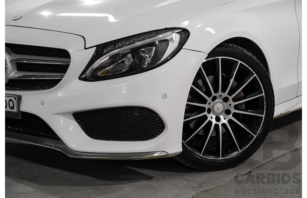 04/2015 Mercedes-Benz C200 (RWD) 205 4d Sedan White Turbo 2.0L