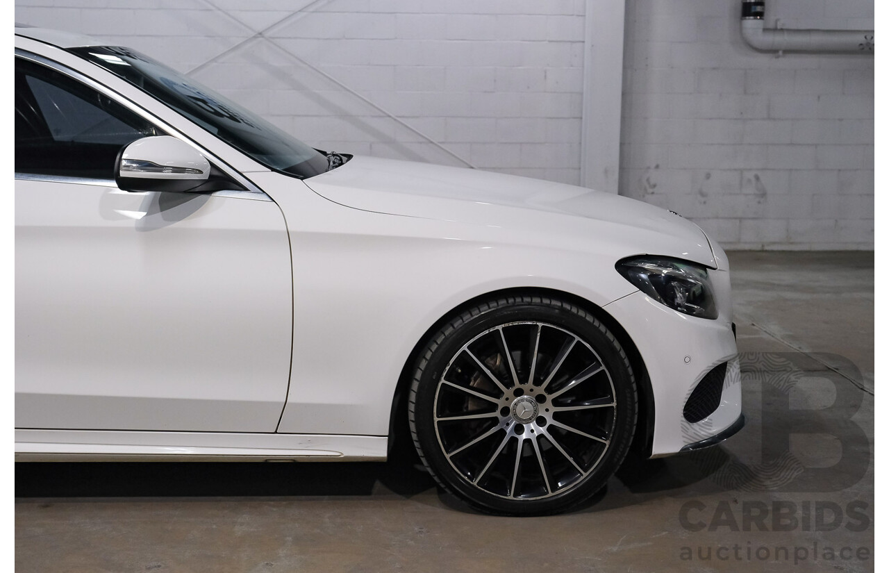 04/2015 Mercedes-Benz C200 (RWD) 205 4d Sedan White Turbo 2.0L