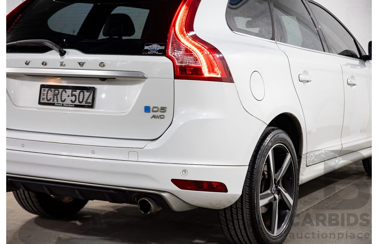 3/2014 Volvo XC60 D5 R-Design (AWD) DZ MY14 4d Wagon Crystal White Pearl Twin Turbo Diesel 2.4L