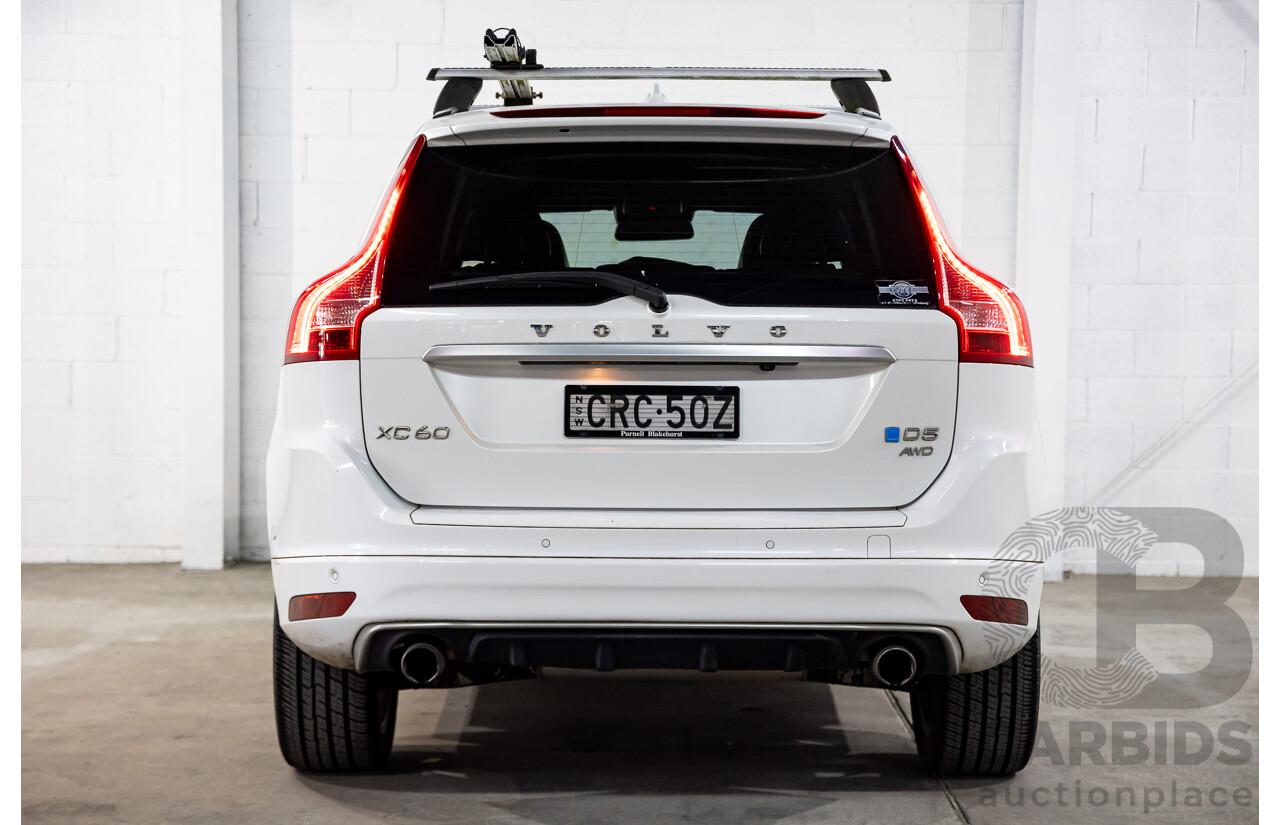 3/2014 Volvo XC60 D5 R-Design (AWD) DZ MY14 4d Wagon Crystal White Pearl Twin Turbo Diesel 2.4L