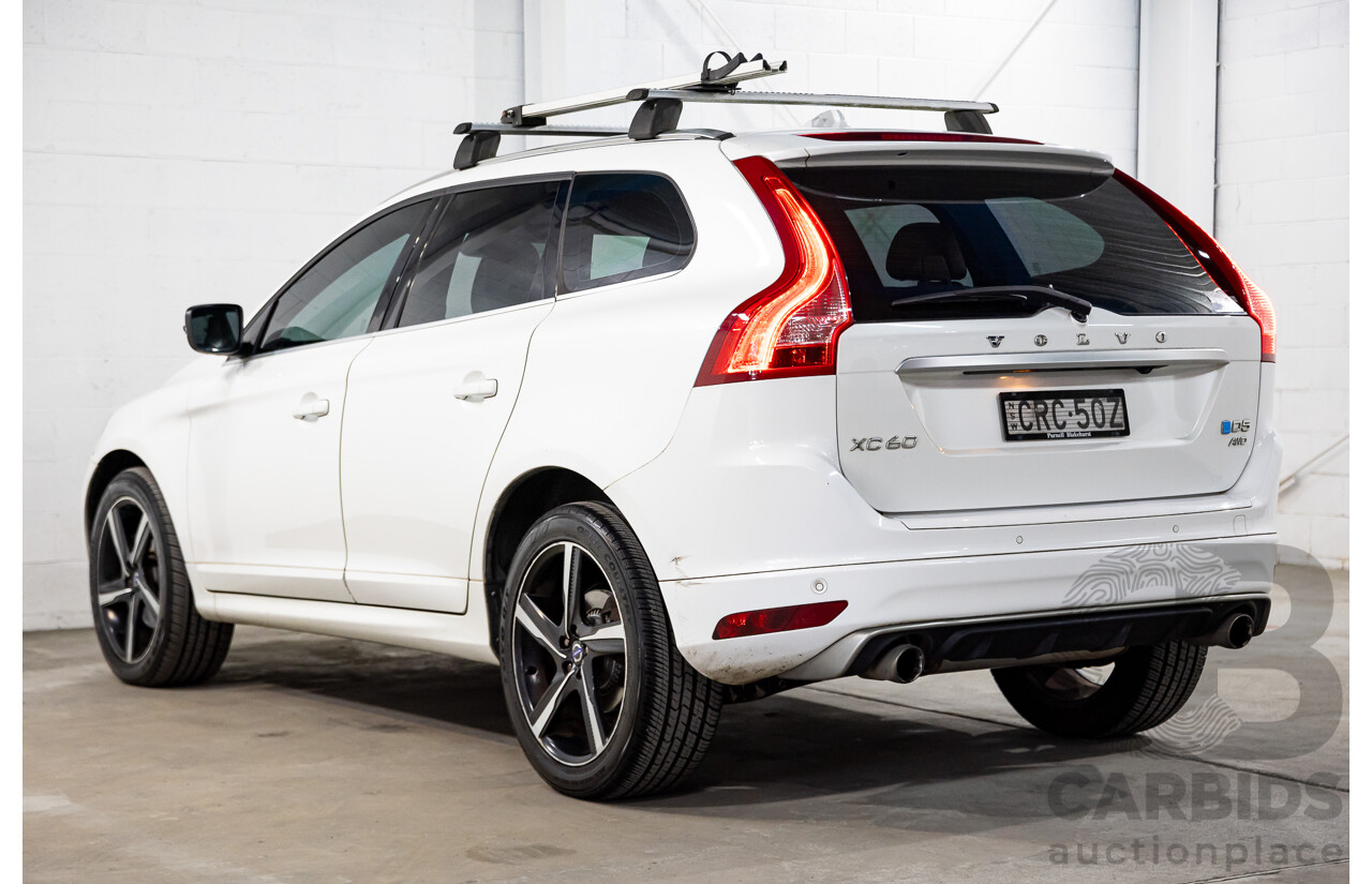3/2014 Volvo XC60 D5 R-Design (AWD) DZ MY14 4d Wagon Crystal White Pearl Twin Turbo Diesel 2.4L