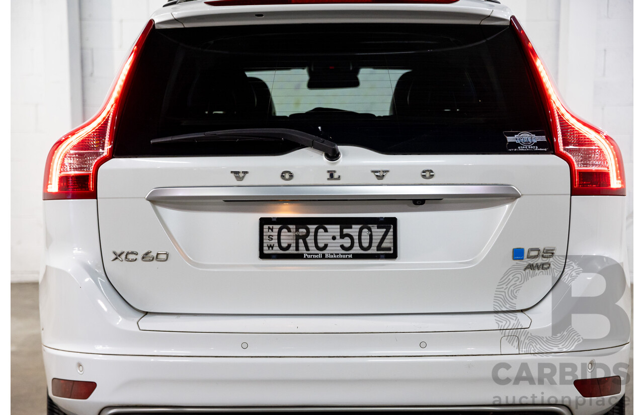 3/2014 Volvo XC60 D5 R-Design (AWD) DZ MY14 4d Wagon Crystal White Pearl Twin Turbo Diesel 2.4L