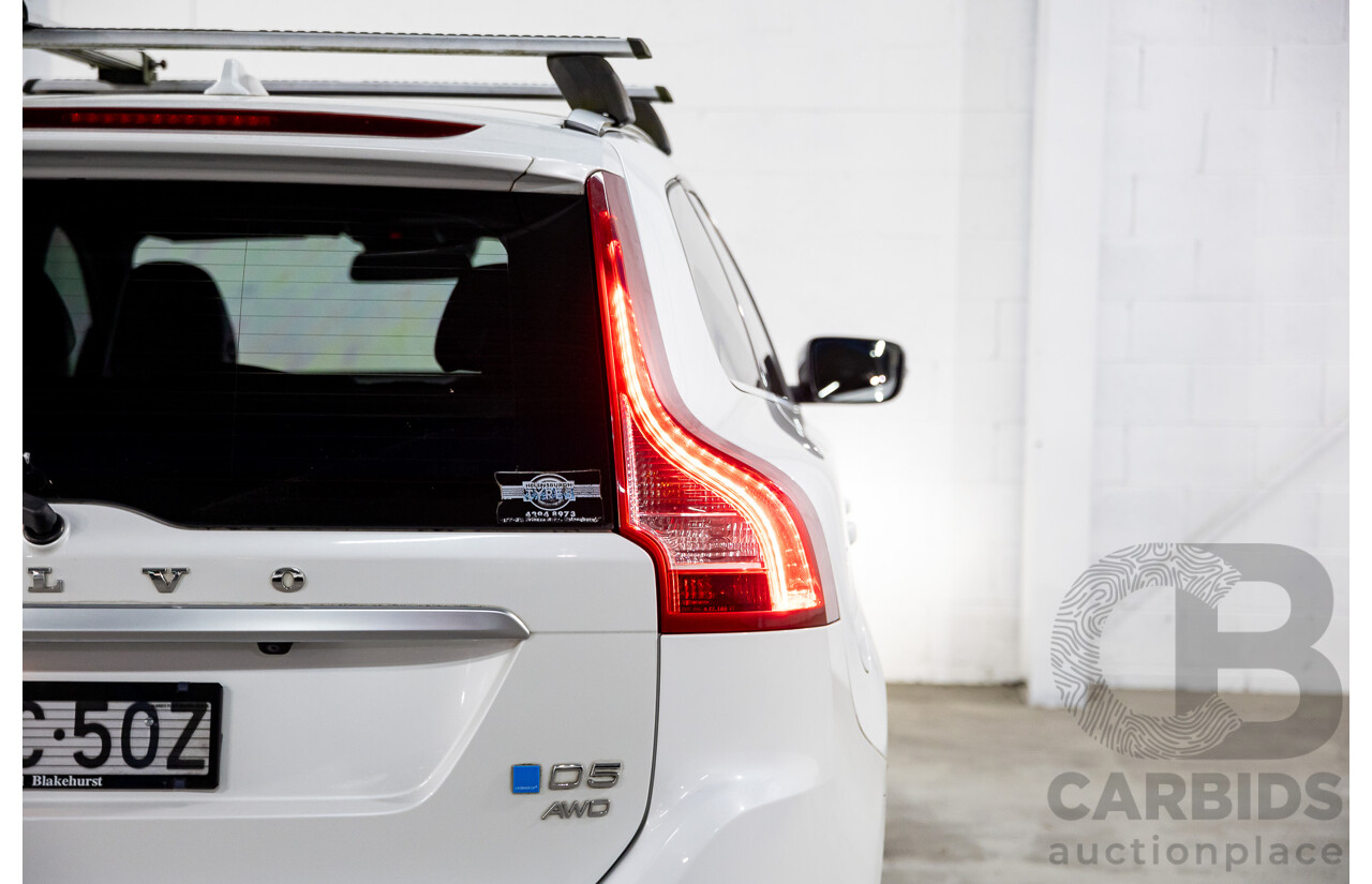 3/2014 Volvo XC60 D5 R-Design (AWD) DZ MY14 4d Wagon Crystal White Pearl Twin Turbo Diesel 2.4L