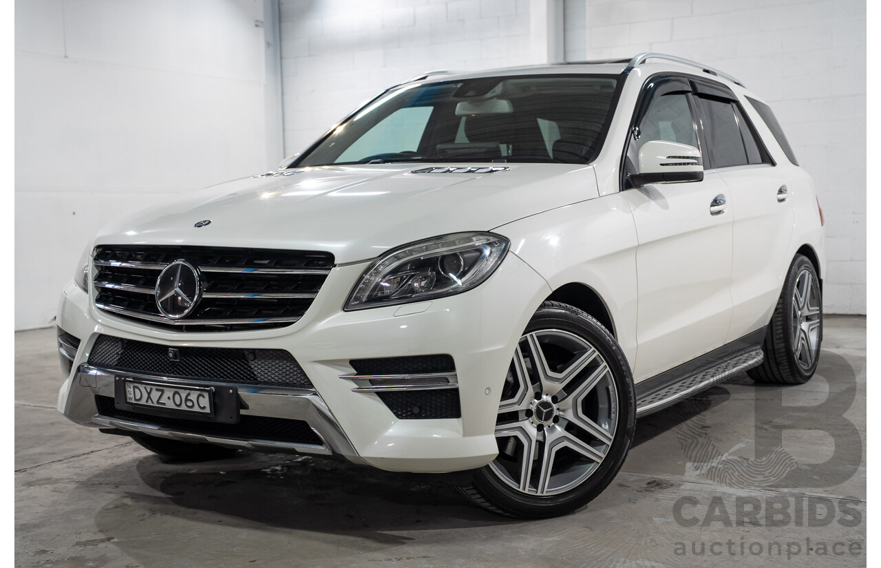09/2013 Mercedes-Benz ML350CDI Bluetec (4x4)166 4d Wagon White Turbo Diesel 3.0L
