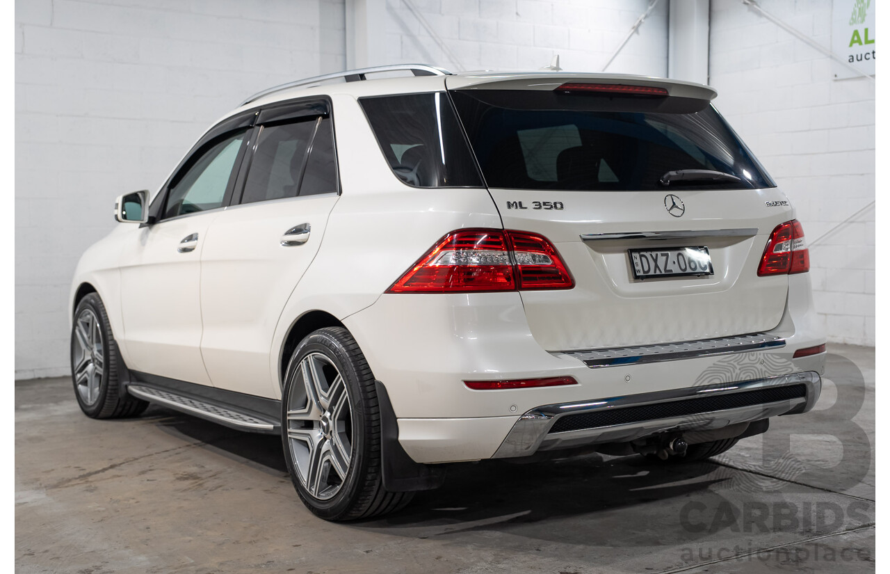 09/2013 Mercedes-Benz ML350CDI Bluetec (4x4)166 4d Wagon White Turbo Diesel 3.0L