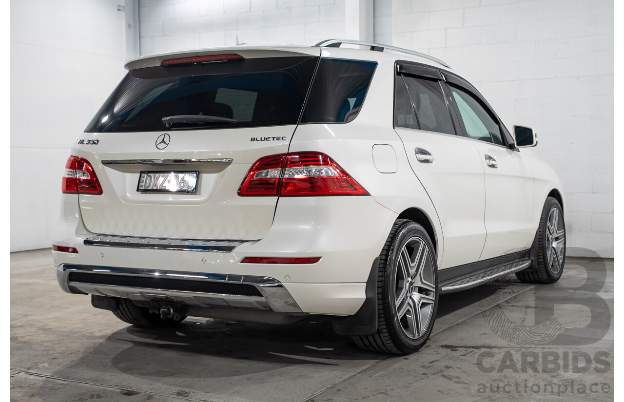 09/2013 Mercedes-Benz ML350CDI Bluetec (4x4)166 4d Wagon White Turbo Diesel 3.0L