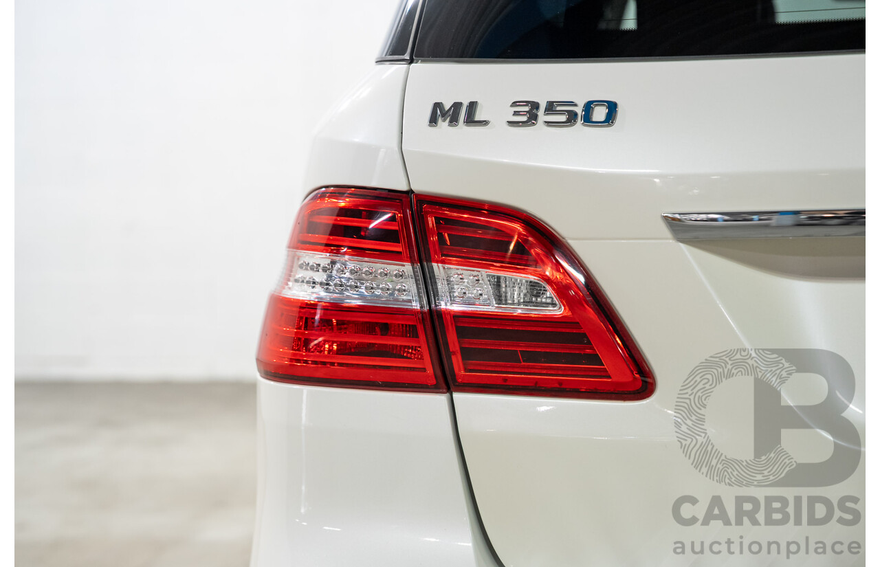 09/2013 Mercedes-Benz ML350CDI Bluetec (4x4)166 4d Wagon White Turbo Diesel 3.0L