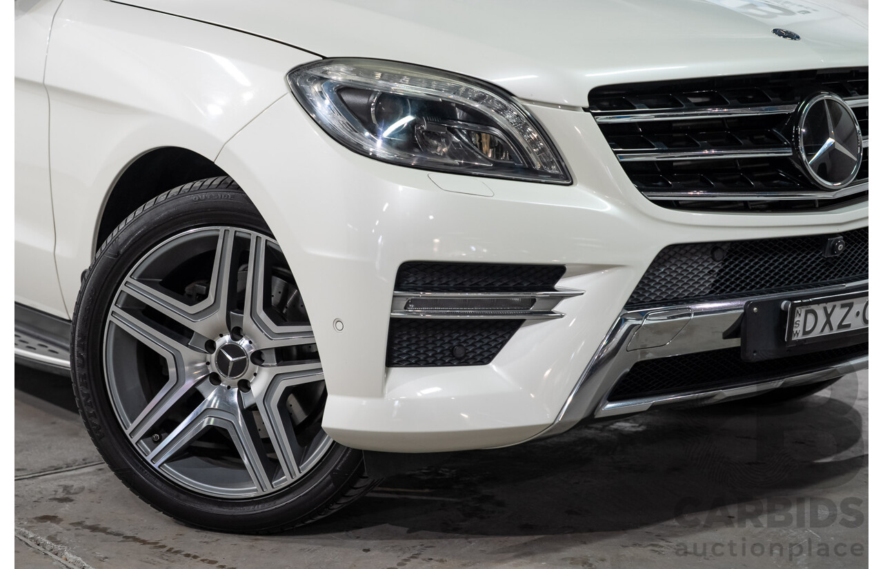 09/2013 Mercedes-Benz ML350CDI Bluetec (4x4)166 4d Wagon White Turbo Diesel 3.0L