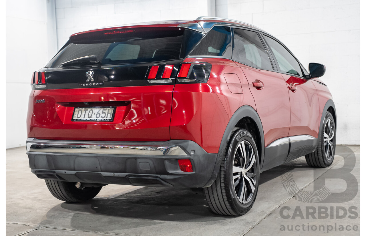02/2018 Peugeot 3008 Allure P84 MY18 4d Wagon Red Turbo 1.6L