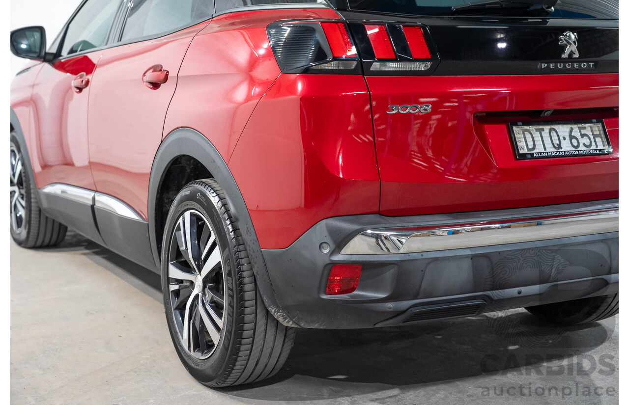 02/2018 Peugeot 3008 Allure P84 MY18 4d Wagon Red Turbo 1.6L