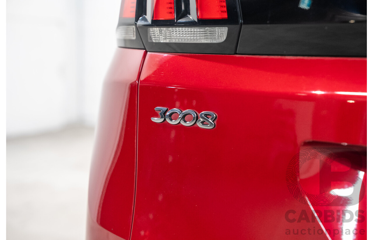 02/2018 Peugeot 3008 Allure P84 MY18 4d Wagon Red Turbo 1.6L