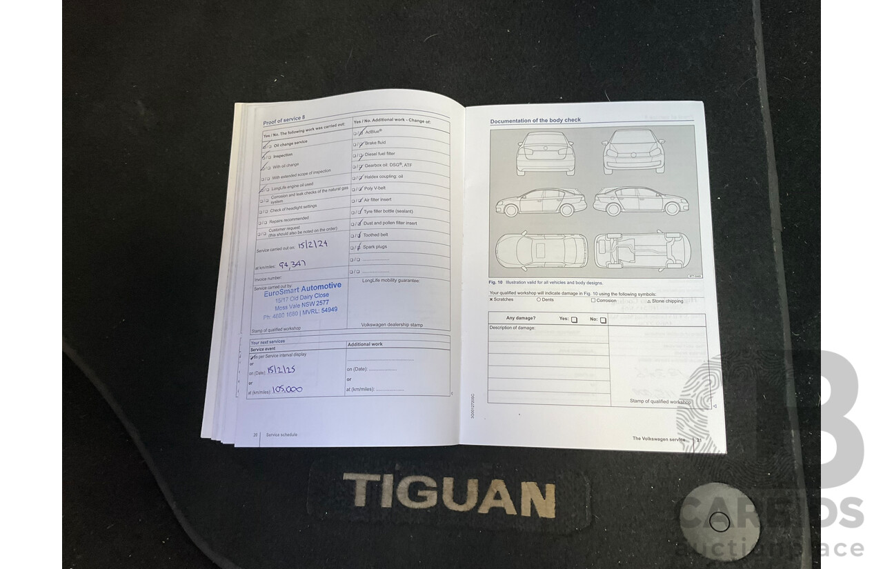 03/2016 Volkswagen Tiguan 118 TSI 5NC MY16 4D Wagon Deep Pearl Black Metallic Twincharged 1.4L