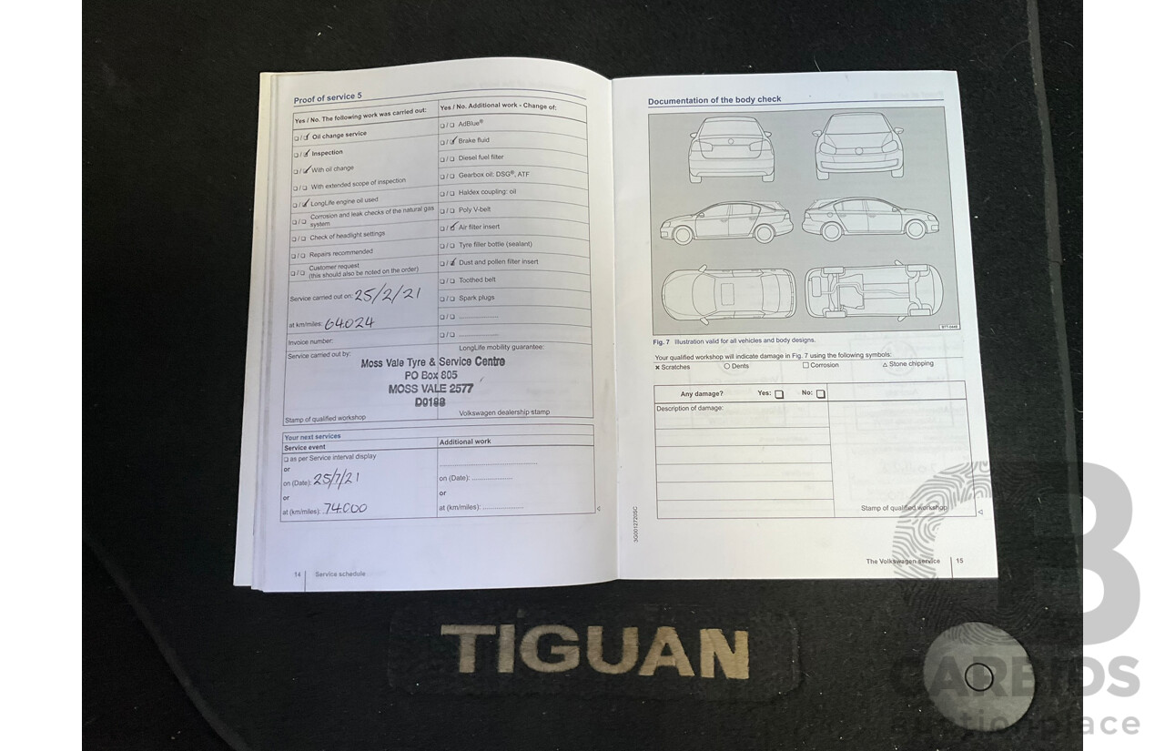 03/2016 Volkswagen Tiguan 118 TSI 5NC MY16 4D Wagon Deep Pearl Black Metallic Twincharged 1.4L