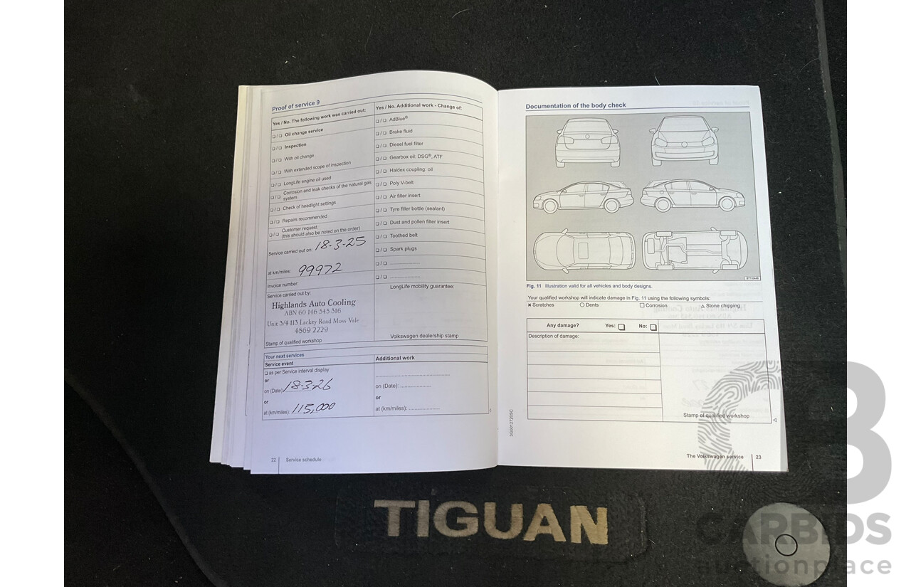 03/2016 Volkswagen Tiguan 118 TSI 5NC MY16 4D Wagon Deep Pearl Black Metallic Twincharged 1.4L