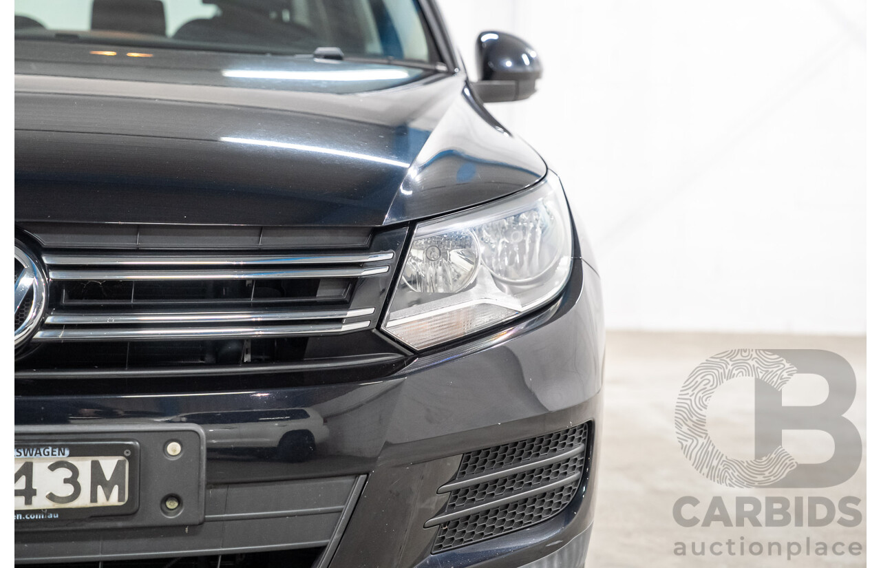 03/2016 Volkswagen Tiguan 118 TSI 5NC MY16 4D Wagon Deep Pearl Black Metallic Twincharged 1.4L