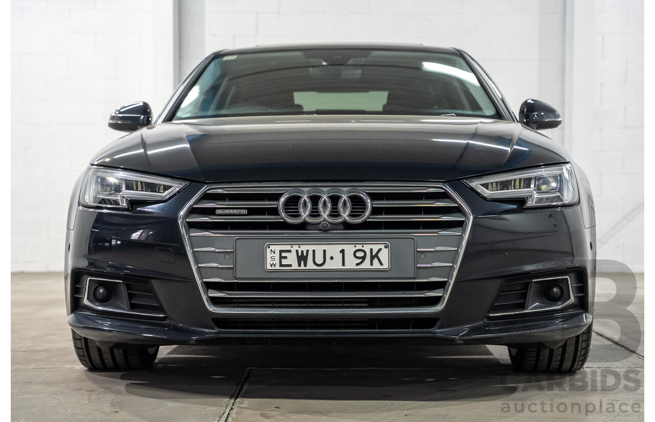 04/2016 Audi A4 2.0 TFSI Quattro S TRONIC SPT F4 (B9) 4D Sedan Moonshine Blue Metallic Turbo 2.0L