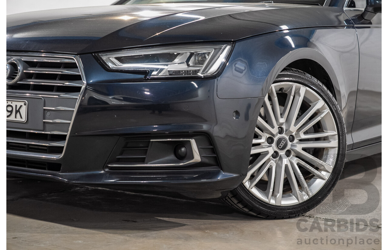 04/2016 Audi A4 2.0 TFSI Quattro S TRONIC SPT F4 (B9) 4D Sedan Moonshine Blue Metallic Turbo 2.0L