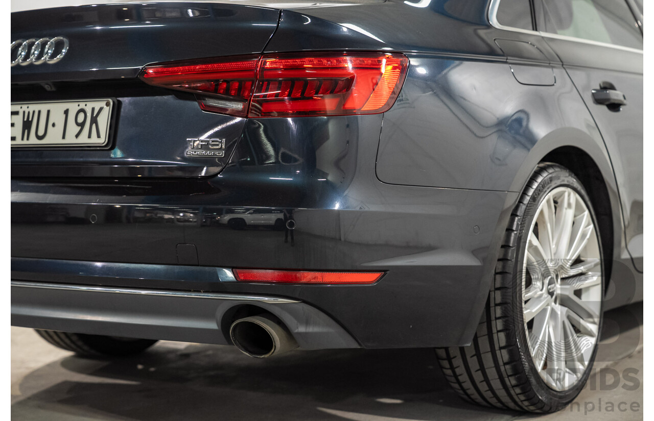 04/2016 Audi A4 2.0 TFSI Quattro S TRONIC SPT F4 (B9) 4D Sedan Moonshine Blue Metallic Turbo 2.0L