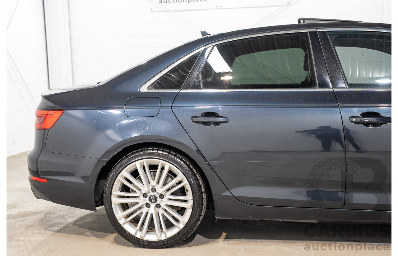 04/2016 Audi A4 2.0 TFSI Quattro S TRONIC SPT F4 (B9) 4D Sedan Moonshine Blue Metallic Turbo 2.0L