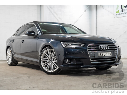 04/2016 Audi A4 2.0 TFSI Quattro S TRONIC SPT F4 (B9) 4D Sedan Moonshine Blue Metallic Turbo 2.0L