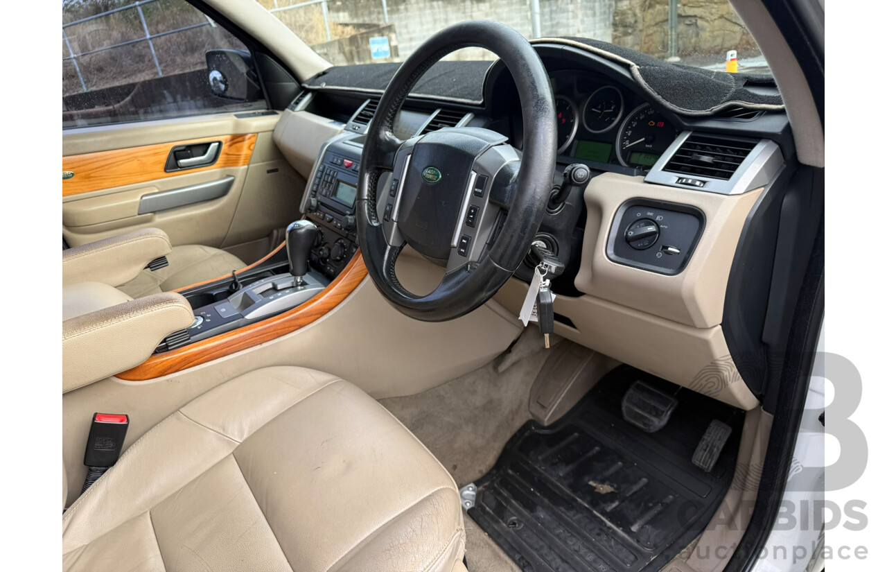 10/2008 Range Rover SPORT 2.7 Diesel Turbo V6 4WD MY08 4d Wagon Alaska White Turbo Diesel 2.7L