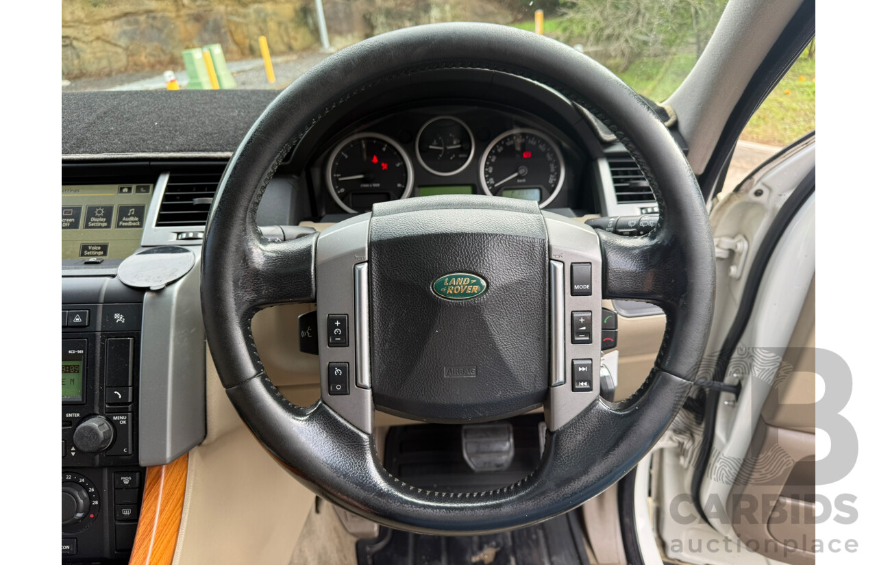 10/2008 Range Rover SPORT 2.7 Diesel Turbo V6 4WD MY08 4d Wagon Alaska White Turbo Diesel 2.7L