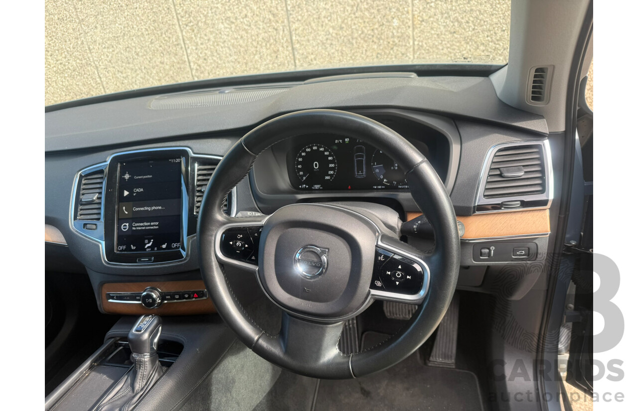 01/2021 Volvo XC90 D5 Momentum (AWD) 256 MY21 4d Wagon Thunder Grey Twin-turbo Diesel 2.0L 7 seat
