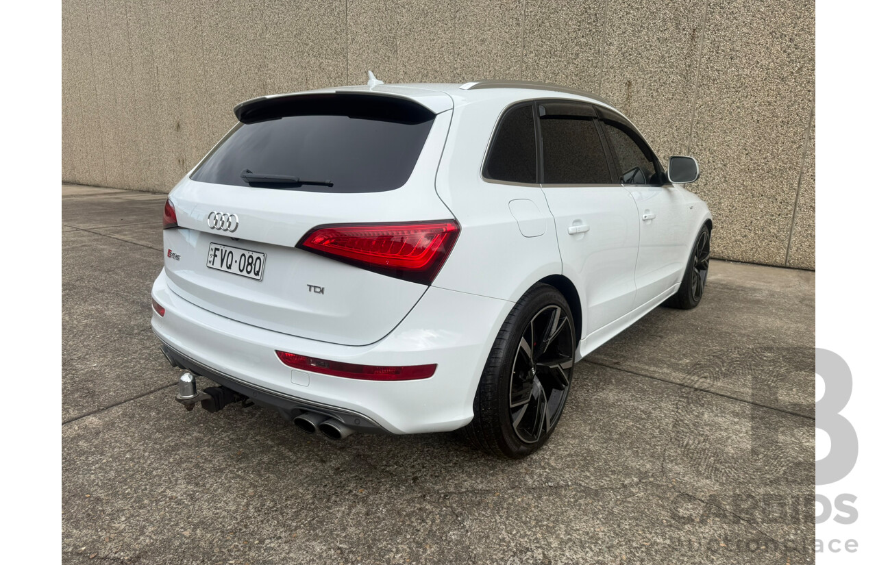 1/2014 Audi SQ5 3.0 TDI Quattro (AWD) 8R 5d Wagon White Twin Turbo Diesel 3.0L
