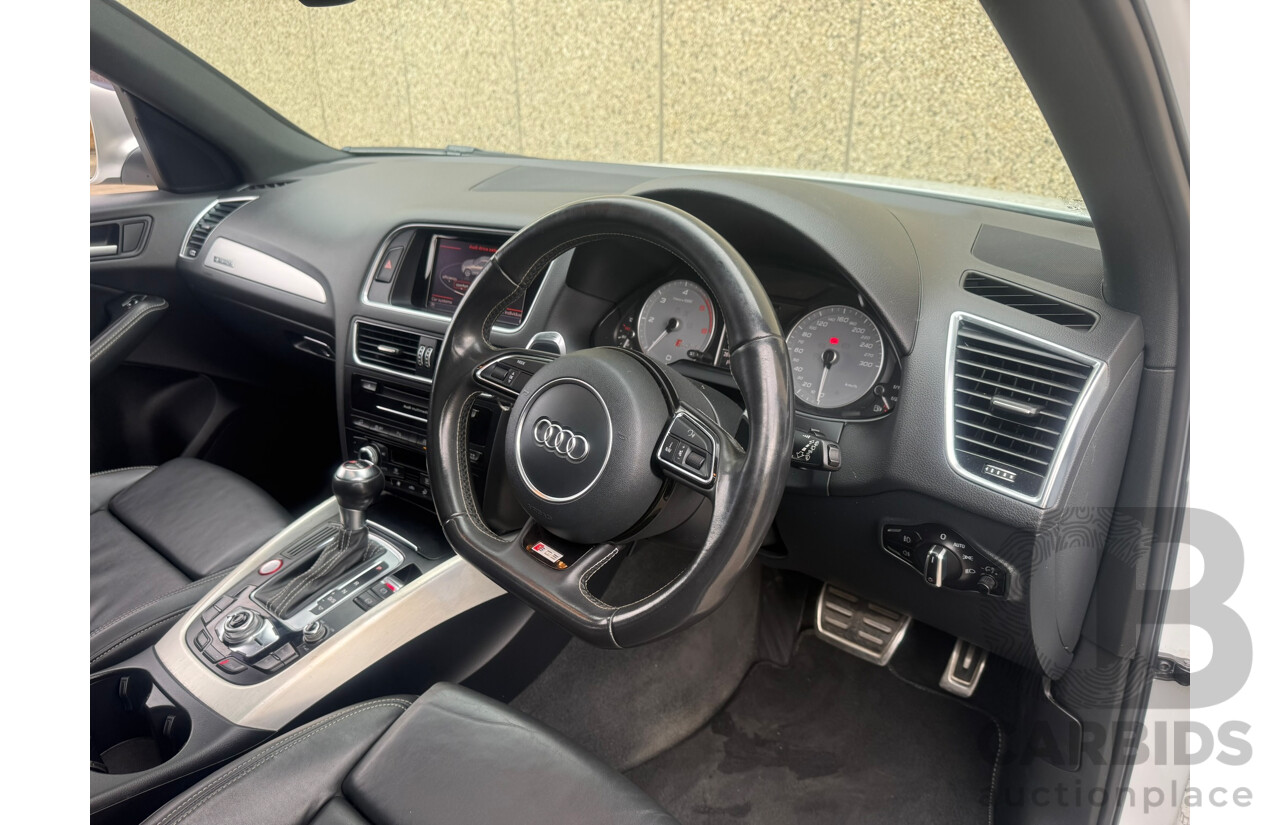 1/2014 Audi SQ5 3.0 TDI Quattro (AWD) 8R 5d Wagon White Twin Turbo Diesel 3.0L
