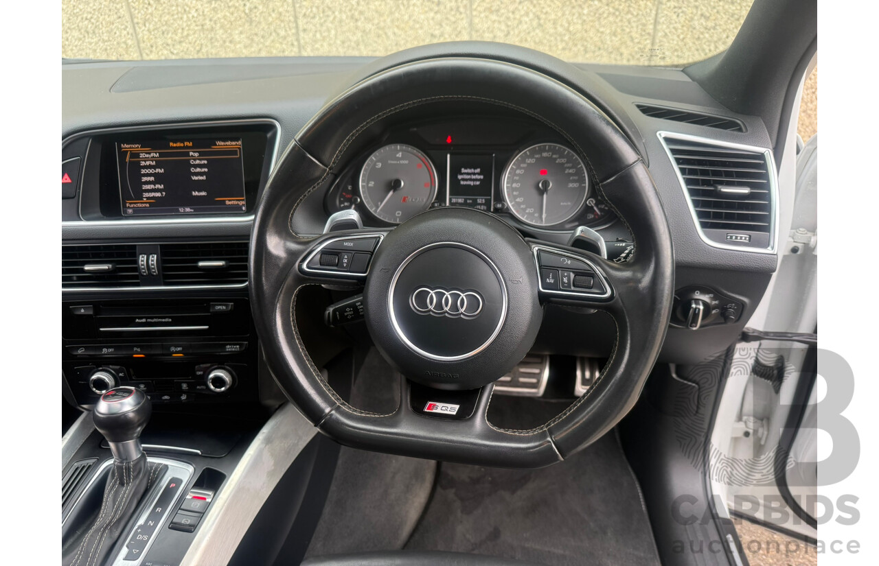 1/2014 Audi SQ5 3.0 TDI Quattro (AWD) 8R 5d Wagon White Twin Turbo Diesel 3.0L