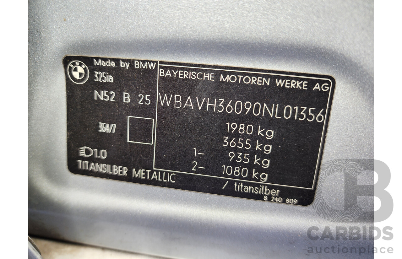01/2008 Bmw 3 25i E90 07 UPGRADE 4d Sedan Silver 2.5L