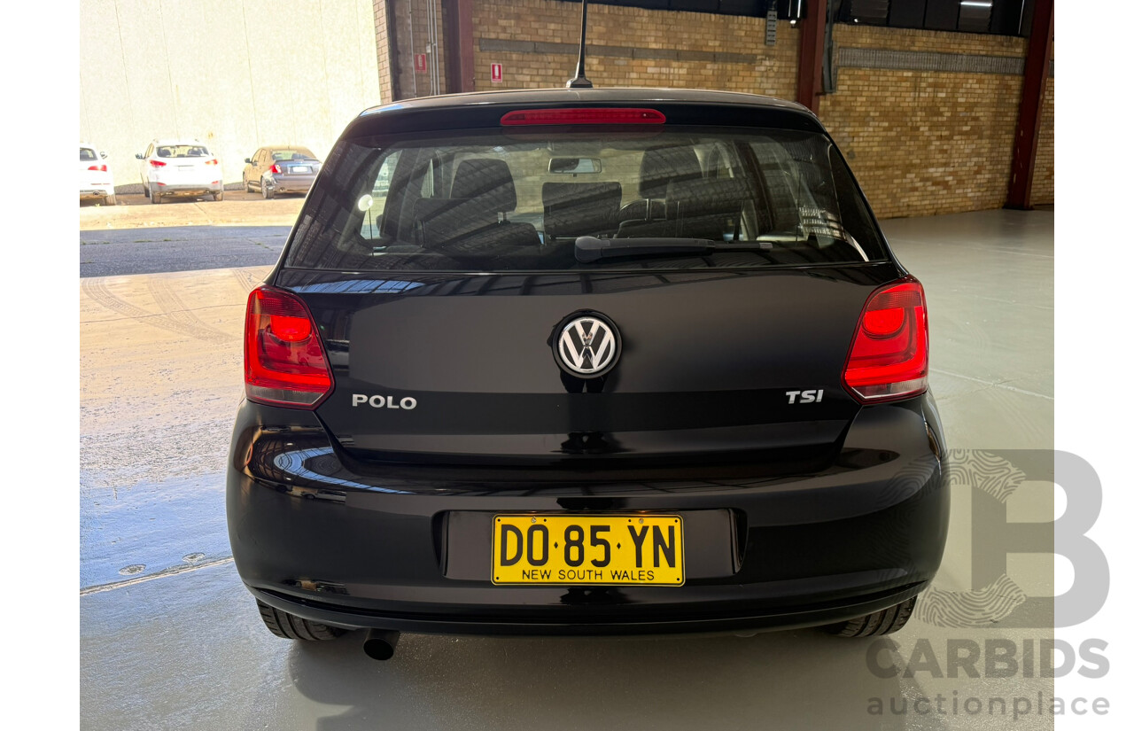 09/2012 Volkswagen Polo 77 TSI COMFORTLINE FWD 6R MY12 5D Hatchback Black 1.2L