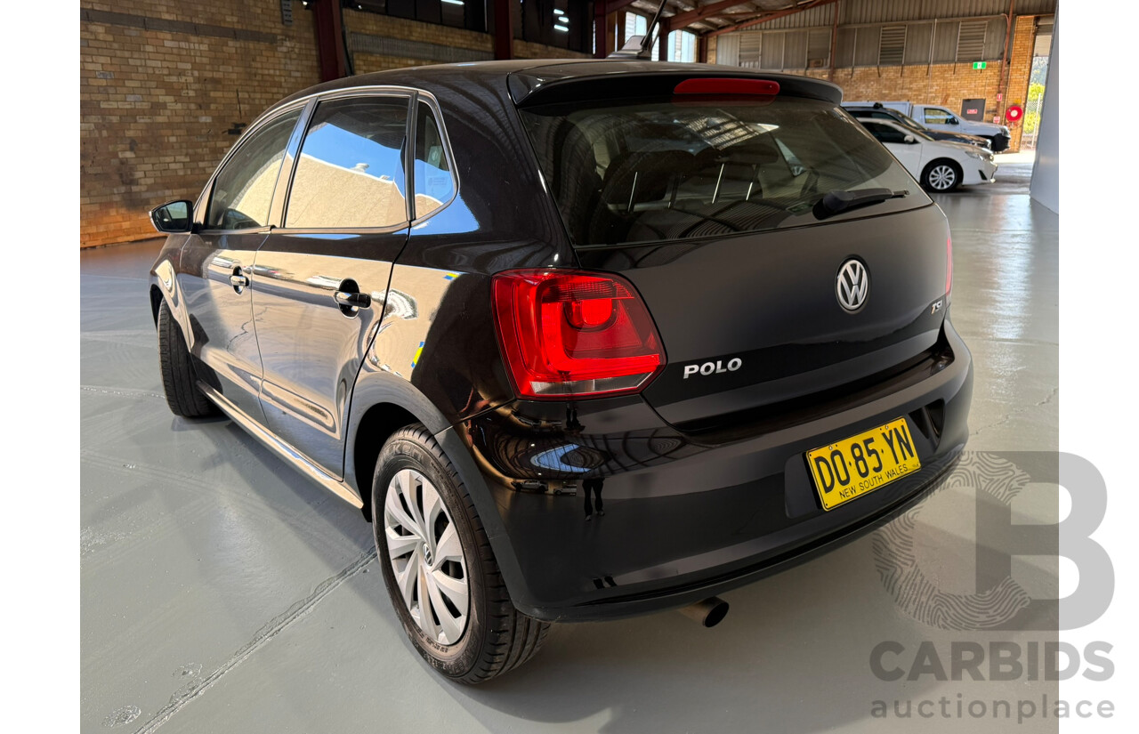 09/2012 Volkswagen Polo 77 TSI COMFORTLINE FWD 6R MY12 5D Hatchback Black 1.2L