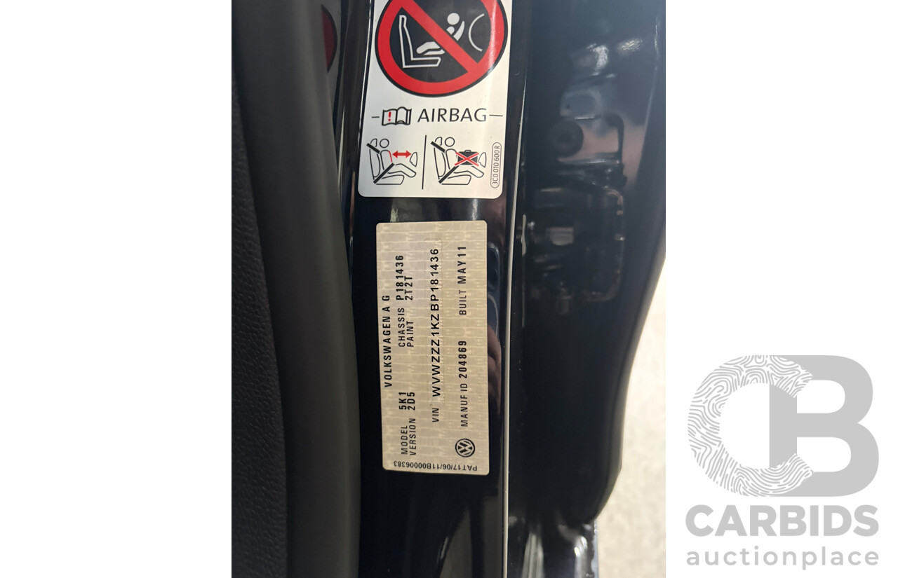 09/2012 Volkswagen Polo 77 TSI COMFORTLINE FWD 6R MY12 5D Hatchback Black 1.2L