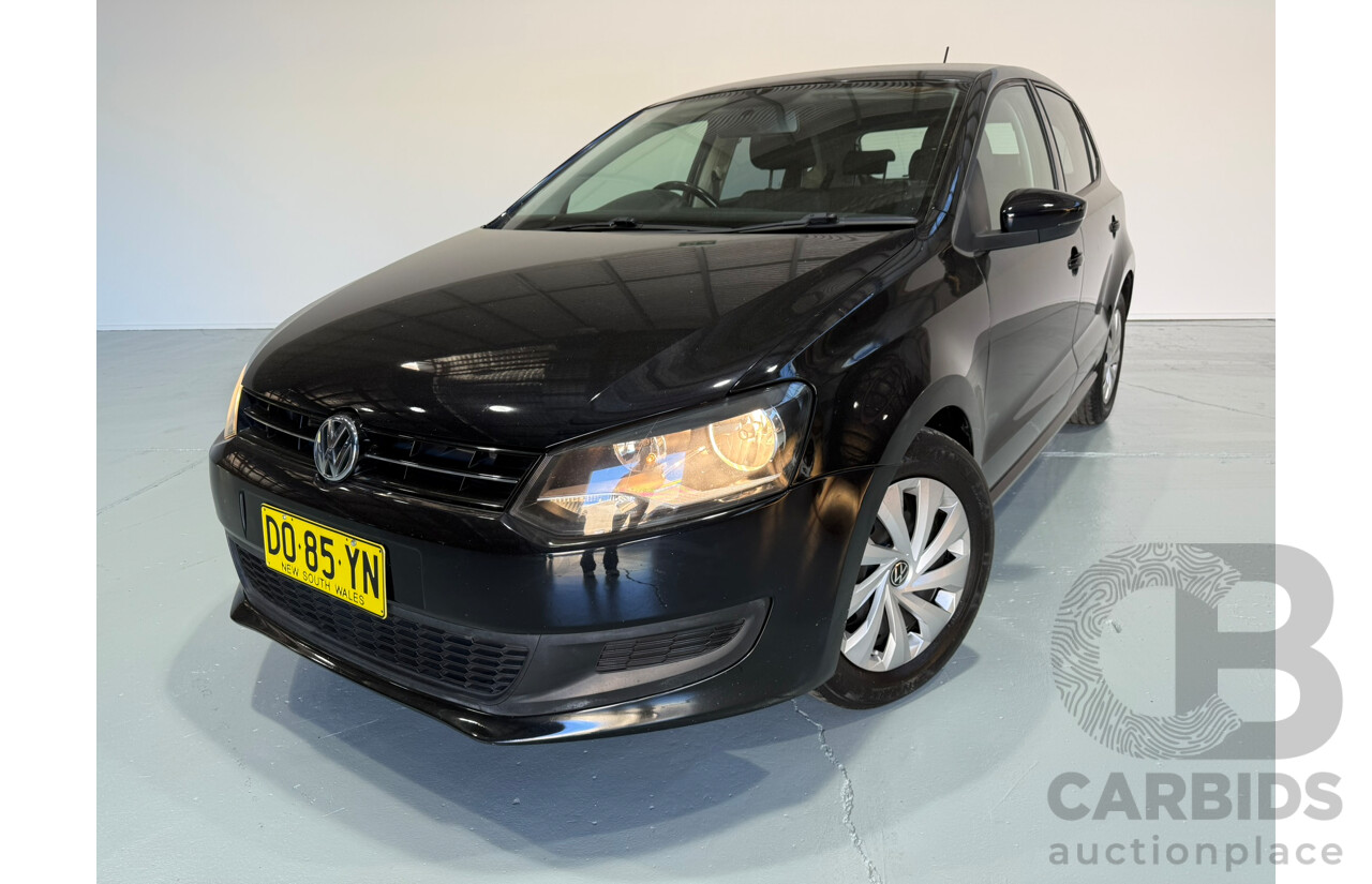 09/2012 Volkswagen Polo 77 TSI COMFORTLINE FWD 6R MY12 5D Hatchback Black 1.2L